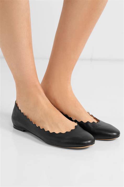 chloe lauren scalloped ballet flats